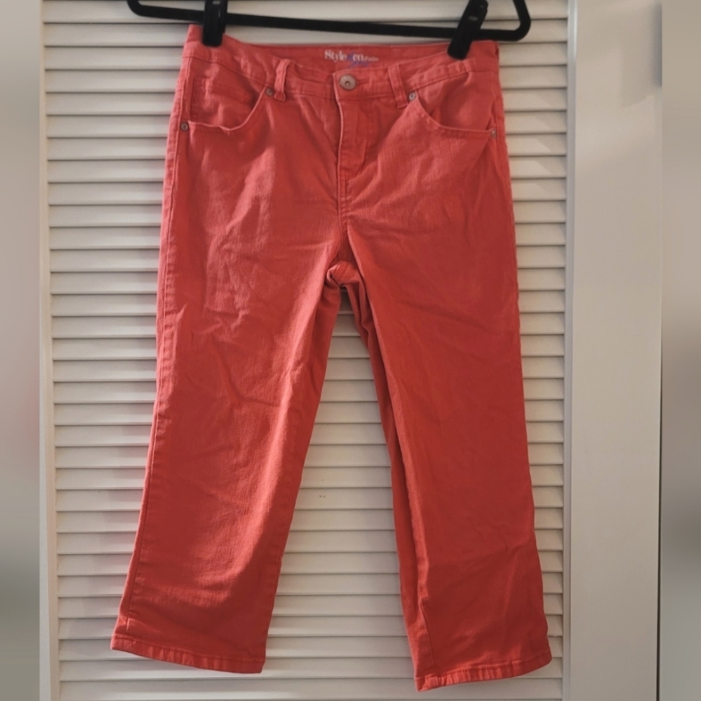 Style&Co - Petite Coral Cropped Pants With Pockets